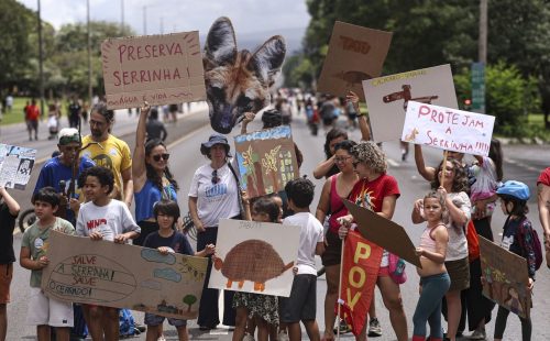 Protesto pede retirada de área ambiental do projeto de socorro ao BRB